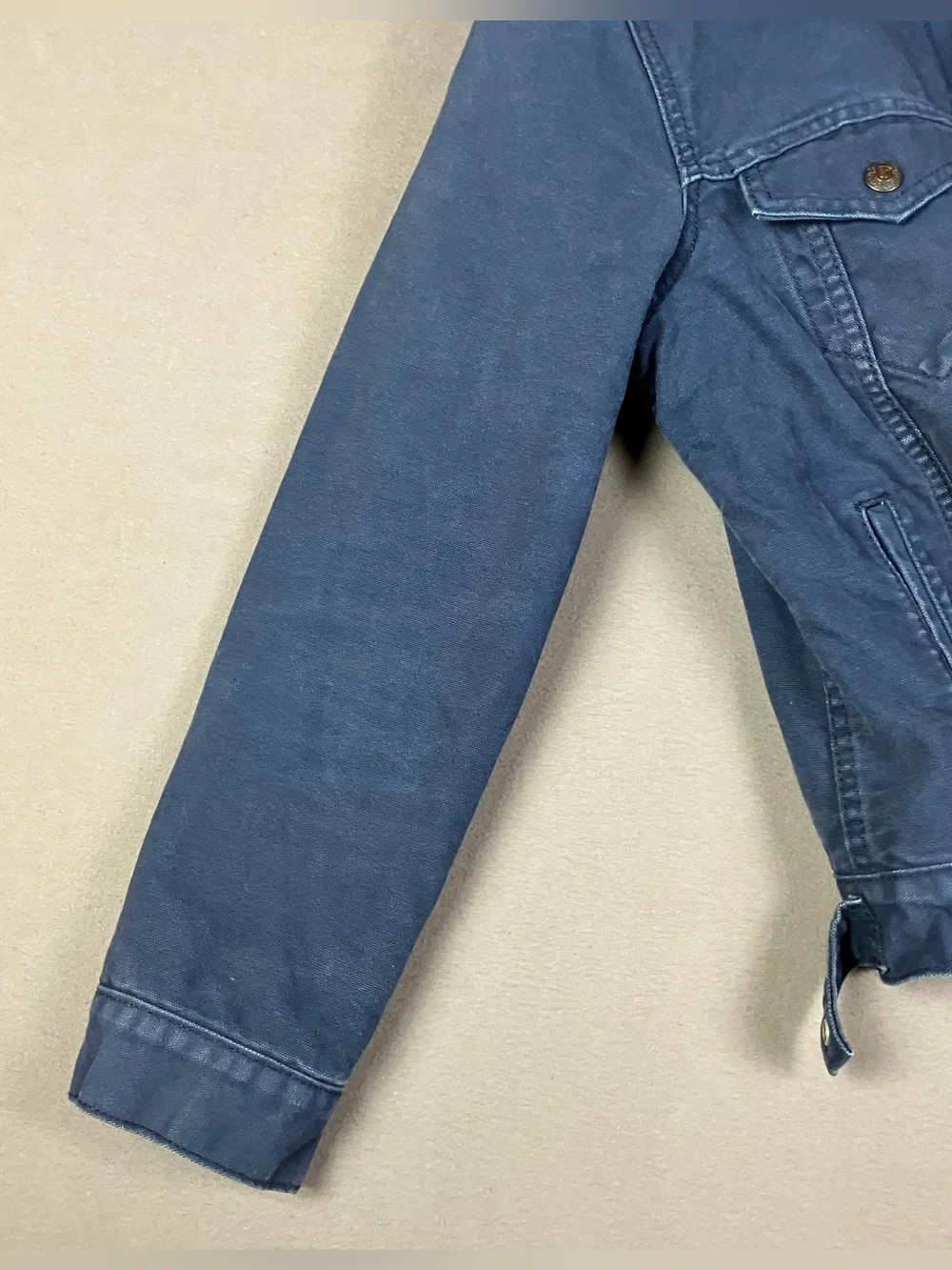 Levi's Men’s Size S Trucker Sherpa Lined Denim Jean Jacket Navy Blue